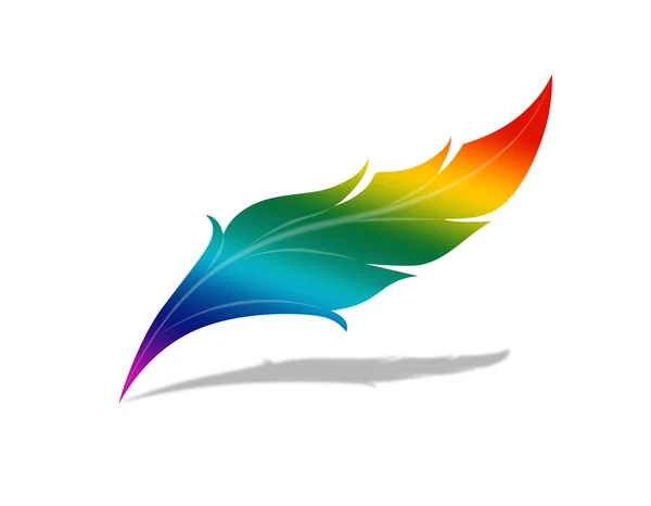 Abstract rainbow feather — Stock Photo, Image