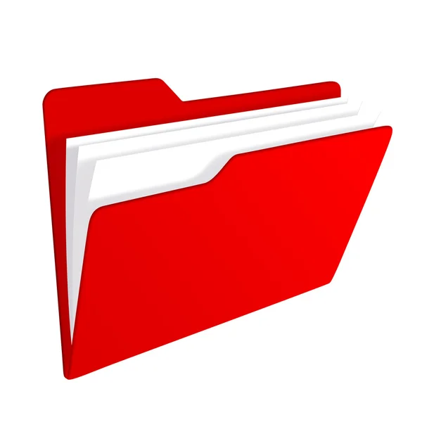 Ícone pasta vermelha — Fotografia de Stock