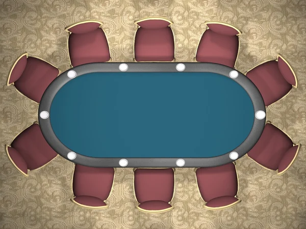 Покерный стол — стоковое фото