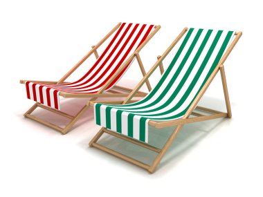 Beach chairs clipart