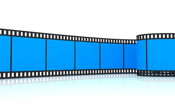 35mm mavi film şeridi — Stok fotoğraf