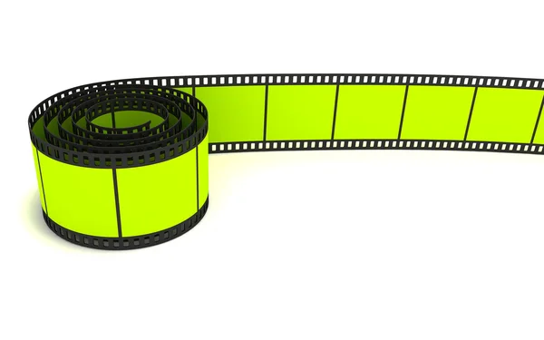 Proužek zelený film 35mm — Stock fotografie