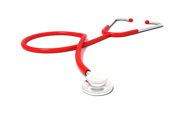 Red stethoscope — Stock Photo, Image