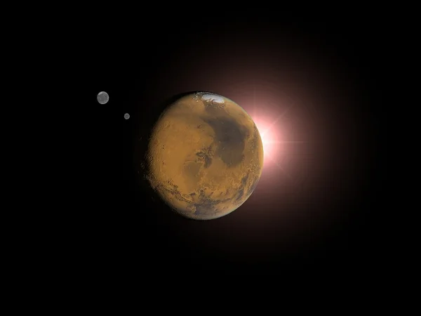 Mars and Sun — Stock Photo, Image
