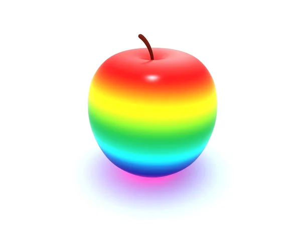 Rainbow apple — Stock Photo, Image