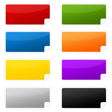 Colorful labels clipart