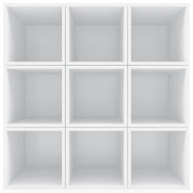 White shelves clipart