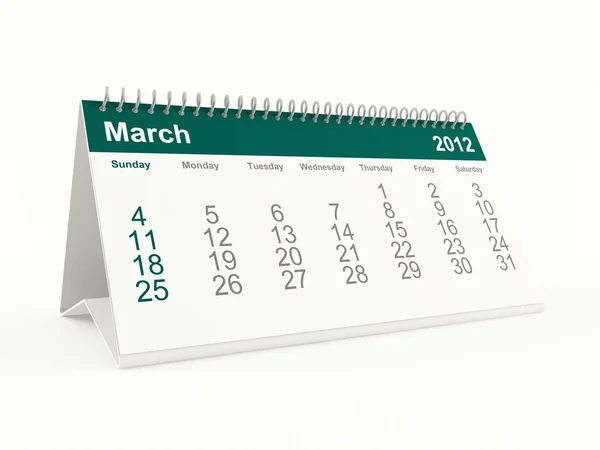 stock image March 2012 calendar