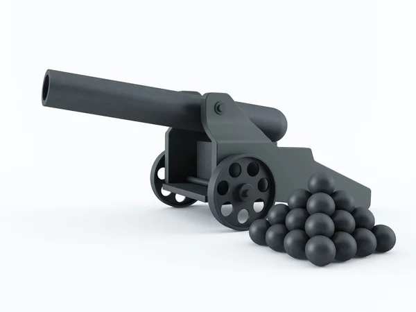 stock image Cannon and balls