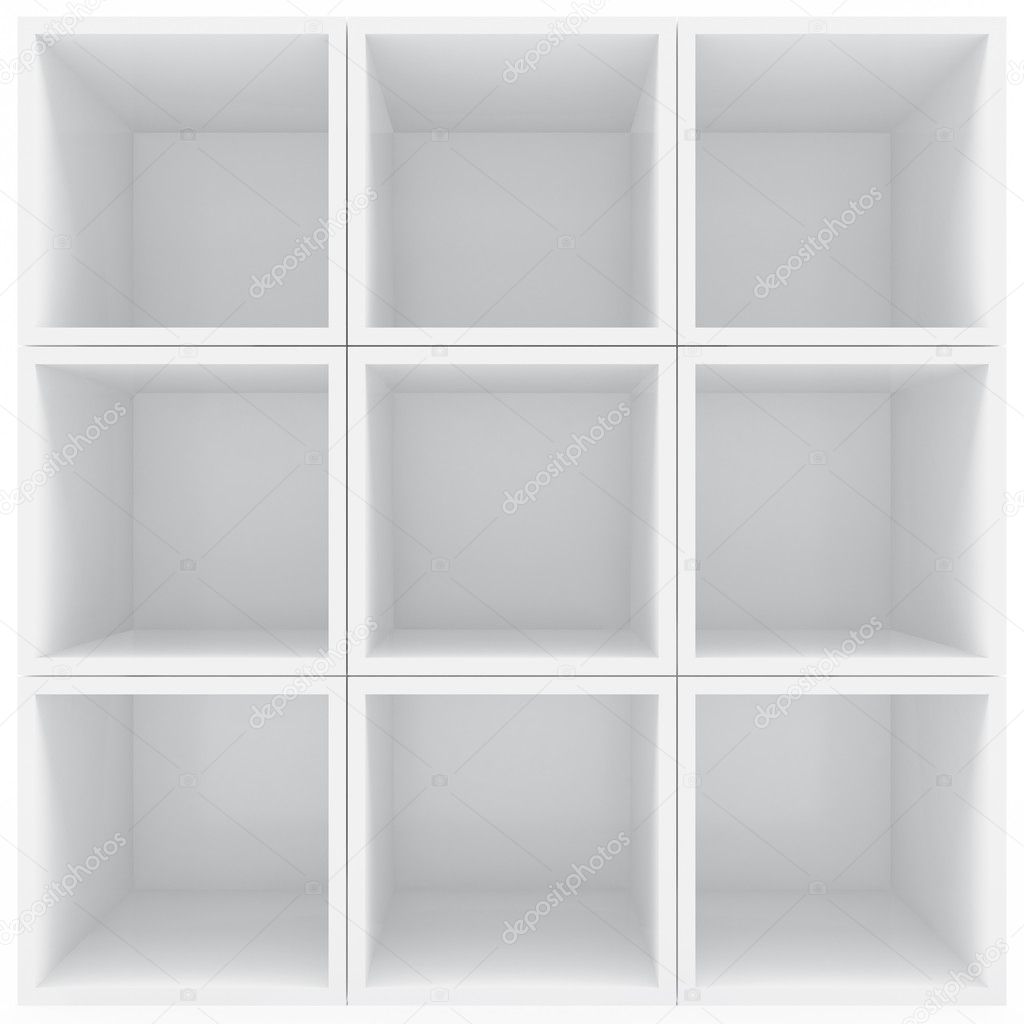 White Shelves Stock Photo By Cnapsys, White Square Shelves