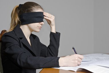 Blindfold Decisions clipart