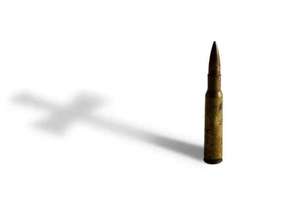 Bullet with Cross Shadow — Stock Photo, Image