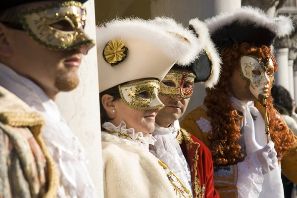 Velencei karnevál előadók — Stock Fotó