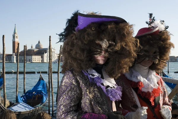 Parejas de Carnaval de Venecia — Foto de Stock