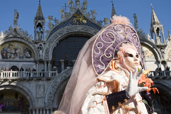 Carnaval de Veneza Performers — Fotografia de Stock