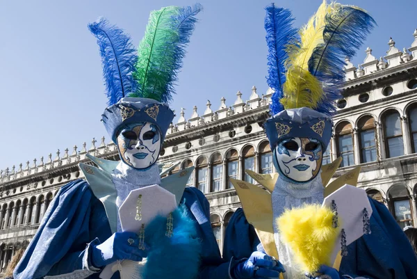 Velencei karnevál párok — Stock Fotó