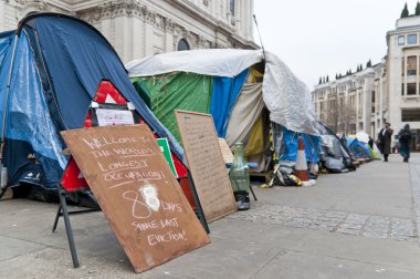 çadır kent dışında St. Paul Katedrali, Londra, 2012