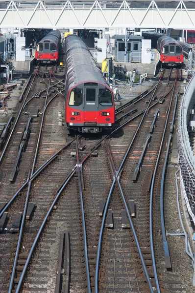 Trens do metrô de Londres — Fotografia de Stock