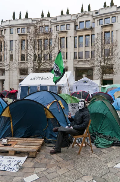 Tent City fuera de la Catedral de Saint Pauls, Londres, 2012 — Foto de Stock