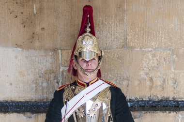 London, İngiltere - Nisan 02: royal horse korumalar tipik portresi