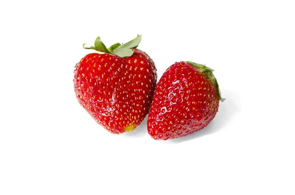 stock image Delicious red strawberries isolated on white