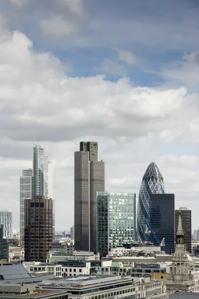 伦敦金融城，其金融区 — 图库照片