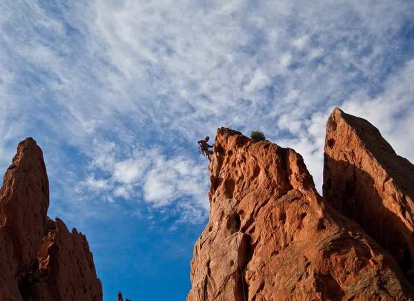 Rock Climber in Garden of the Gods Stock Picture