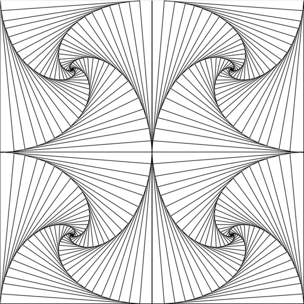 stock vector Fan pattern in black and white