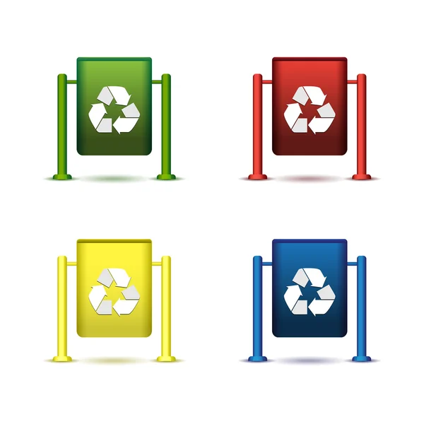 Çöp sepeti Icon set — Stok Vektör