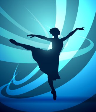 Girl dancer, vector clipart