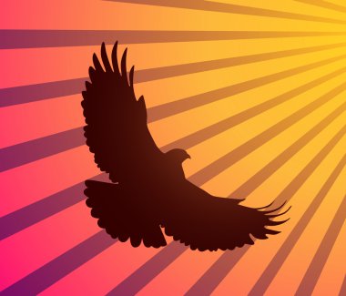 Silhouette of an eagle clipart