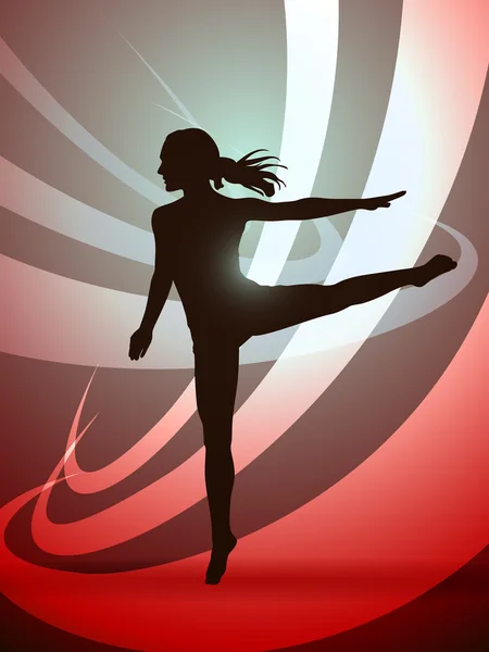 Kız dans vektör — Stok Vektör