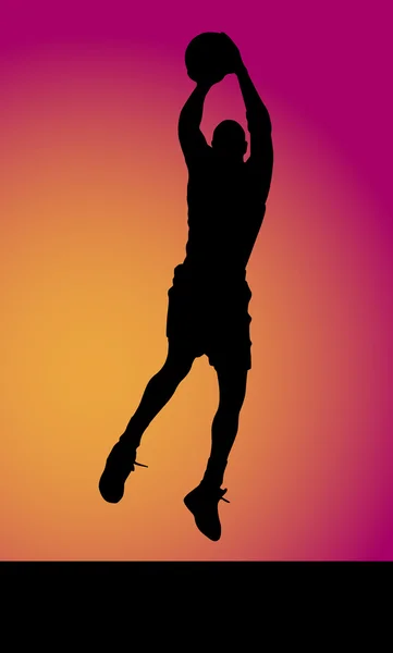 Jouer au basket-ball — Image vectorielle