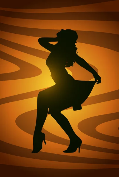 Mädchen tanzen — Stockvektor