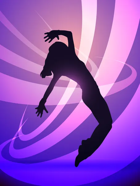Dans eden kız vektör — Stok Vektör