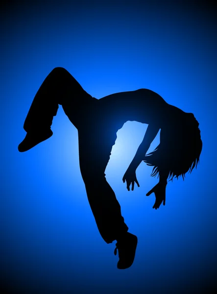 Tanzender Mädchenvektor — Stockvektor
