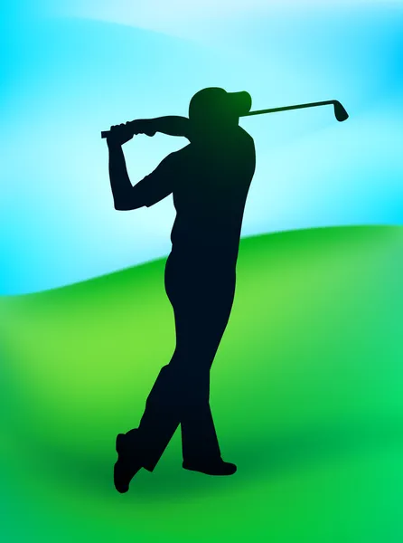 Golfista — Vettoriale Stock