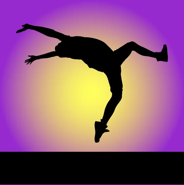 Springende Männer gesetzt — Stockvektor