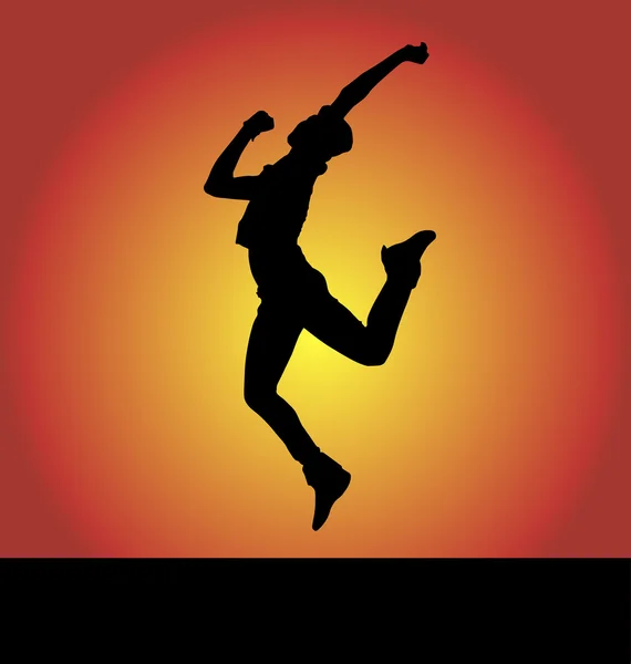 Hombres saltando — Archivo Imágenes Vectoriales
