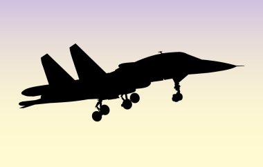 Silhouette fighter clipart