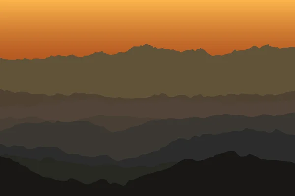 Paysage rochers — Image vectorielle