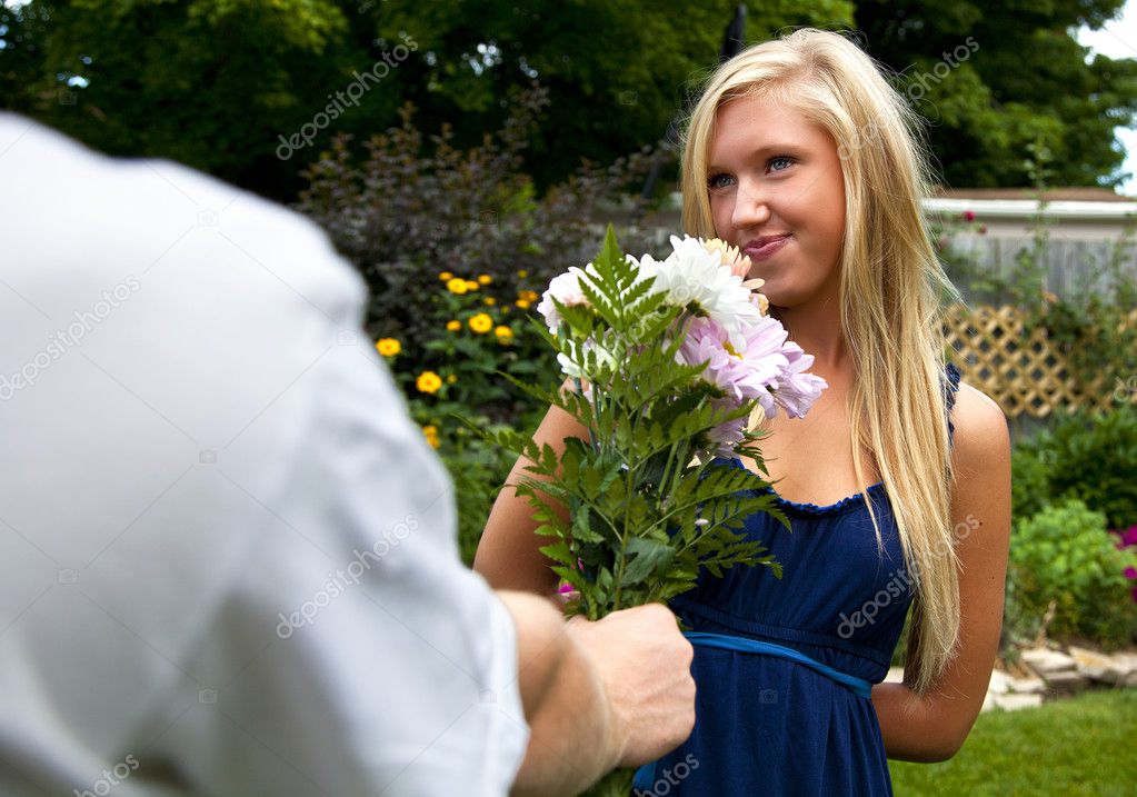 getting flowers for a girl