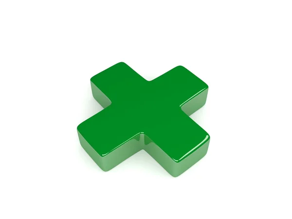 Groen kruis — Stockfoto