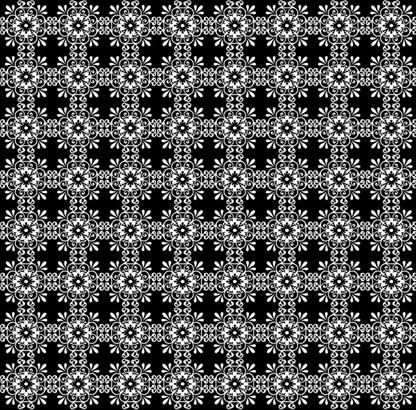 Black and white motifs wallpaper pattern background — Stock Photo, Image