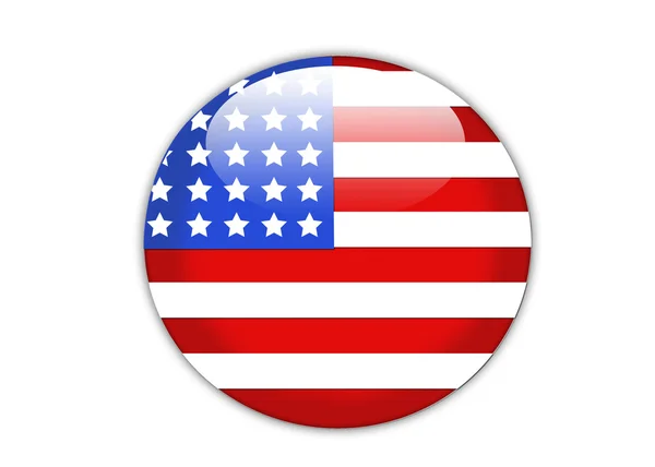Amerikaanse vlag knop — Stockfoto