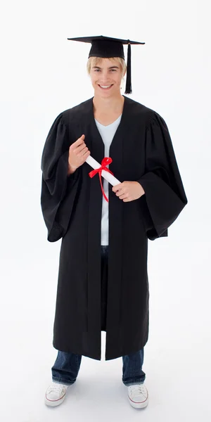 Teenie-Typ feiert Abschluss — Stockfoto