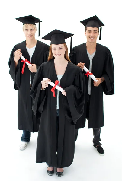 Group of teenagers celebrating after Graduation — Stock Photo, Image