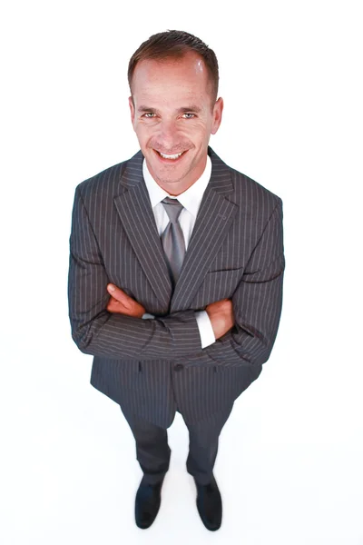 High angle of a smiling businessman — Stock Photo, Image