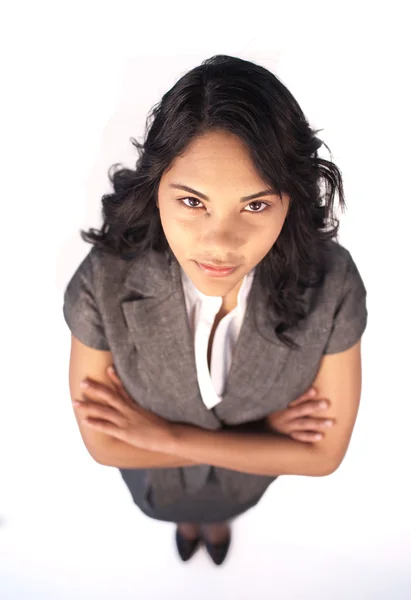 High angle of serious businesswoman — Stock Photo, Image