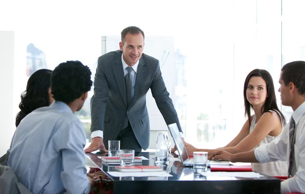 Zakelijke bestuderen van een nieuwe businessplan — Stockfoto